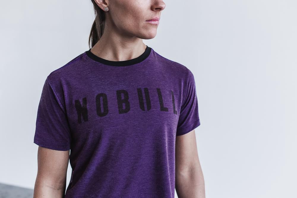 NOBULL Women's Boxy Tee - Purple - Ireland (1892LNOJU)